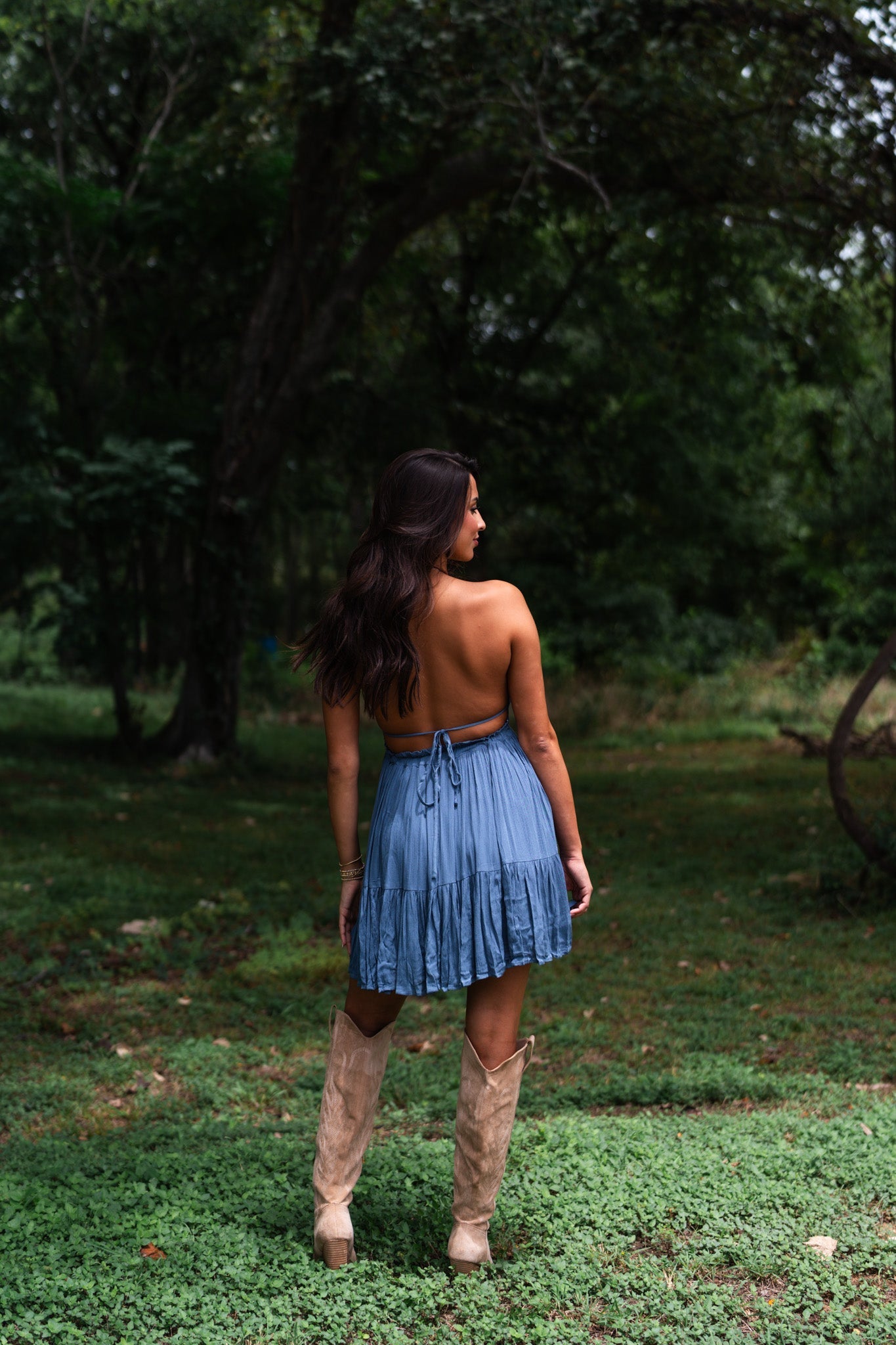 Ryan Halter Mini Dress (Ocean) FINAL SALE
