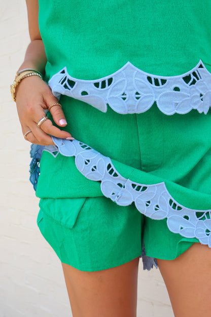 Palm Beach Scallop Skort Set