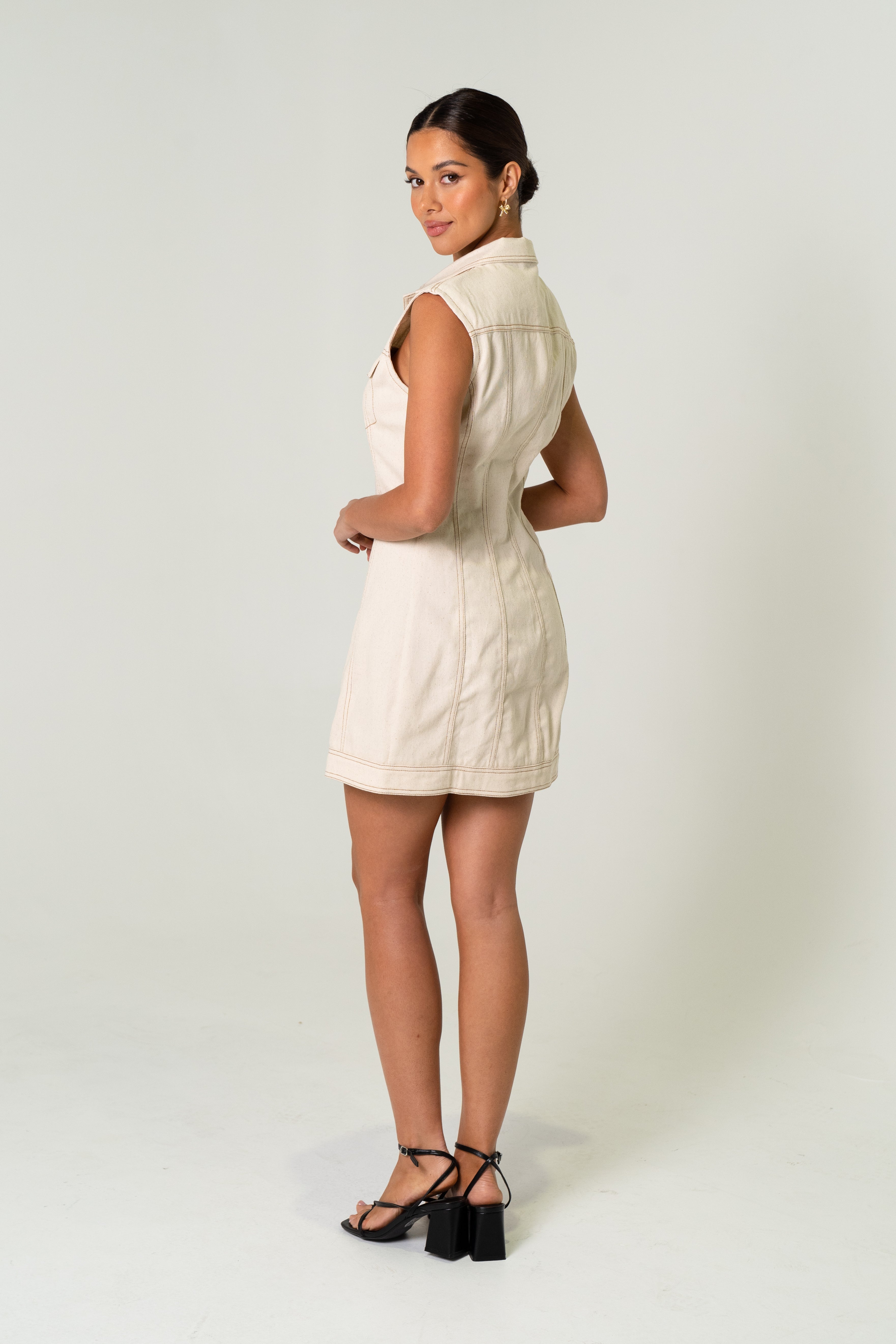 Katherine Mini Cotton Shirt Dress