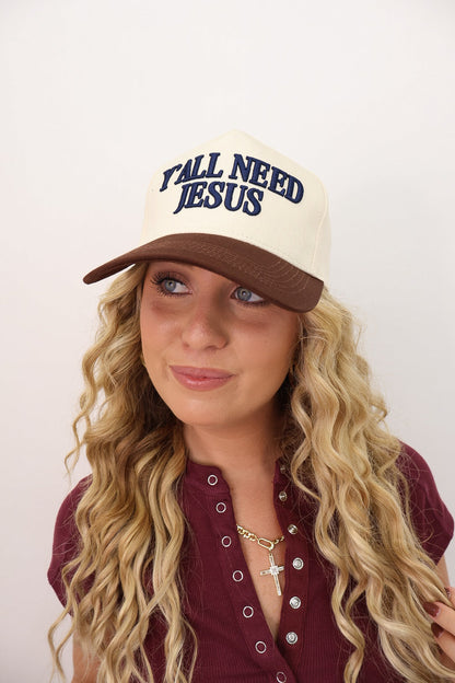 Y’all Need Jesus Embroidered Hat