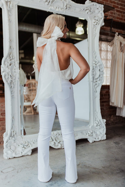 Celine Bootcut Jeans (White) FINAL SALE