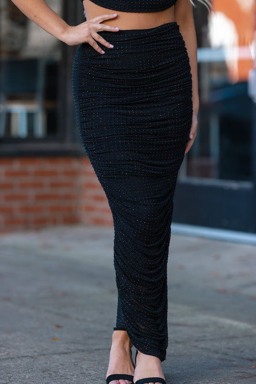 Talia Rhinestone Midi Skirt FINAL SALE