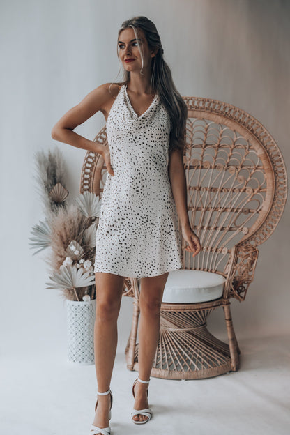 Shake It Up Cowl Neck Mini Dress FINAL SALE