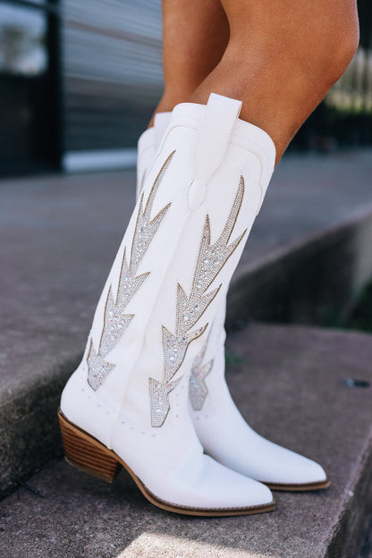 Too Glam To Give A Damn Rhinestone Cowboy Boots