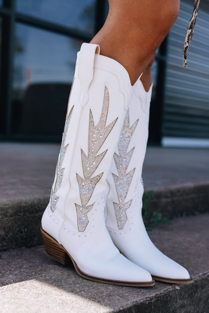 Too Glam To Give A Damn Rhinestone Cowboy Boots