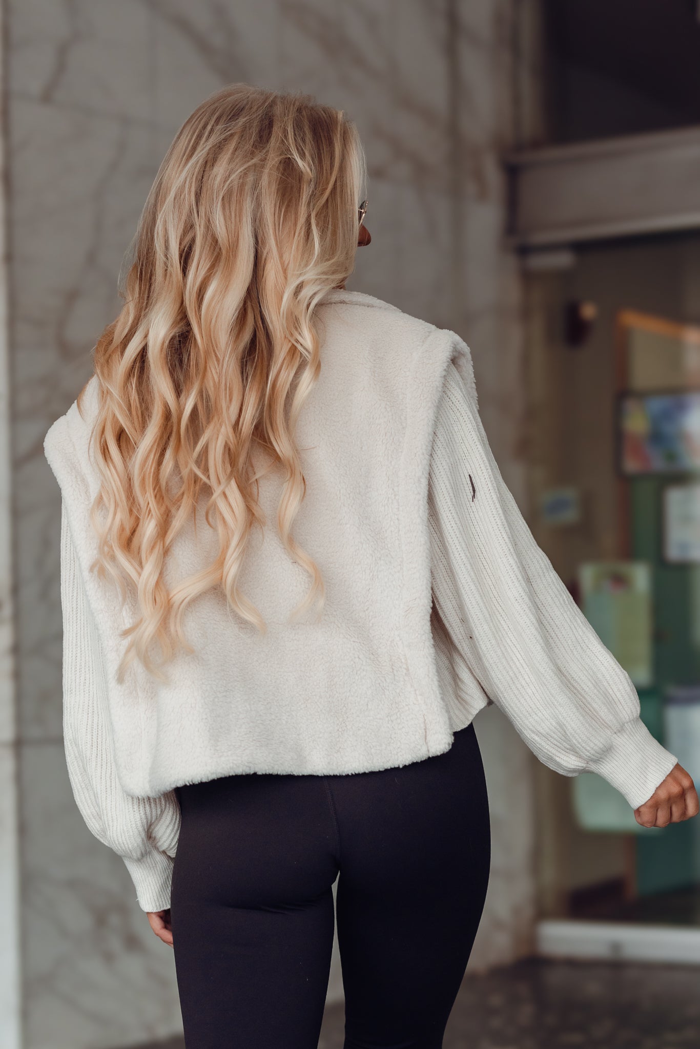Fall Mix Sherpa Sweater Jacket