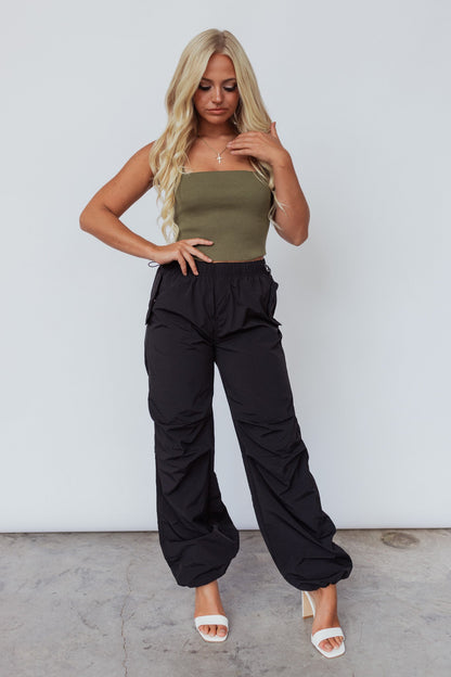 Heartbreaker Knit Crop Top (Olive) FINAL SALE