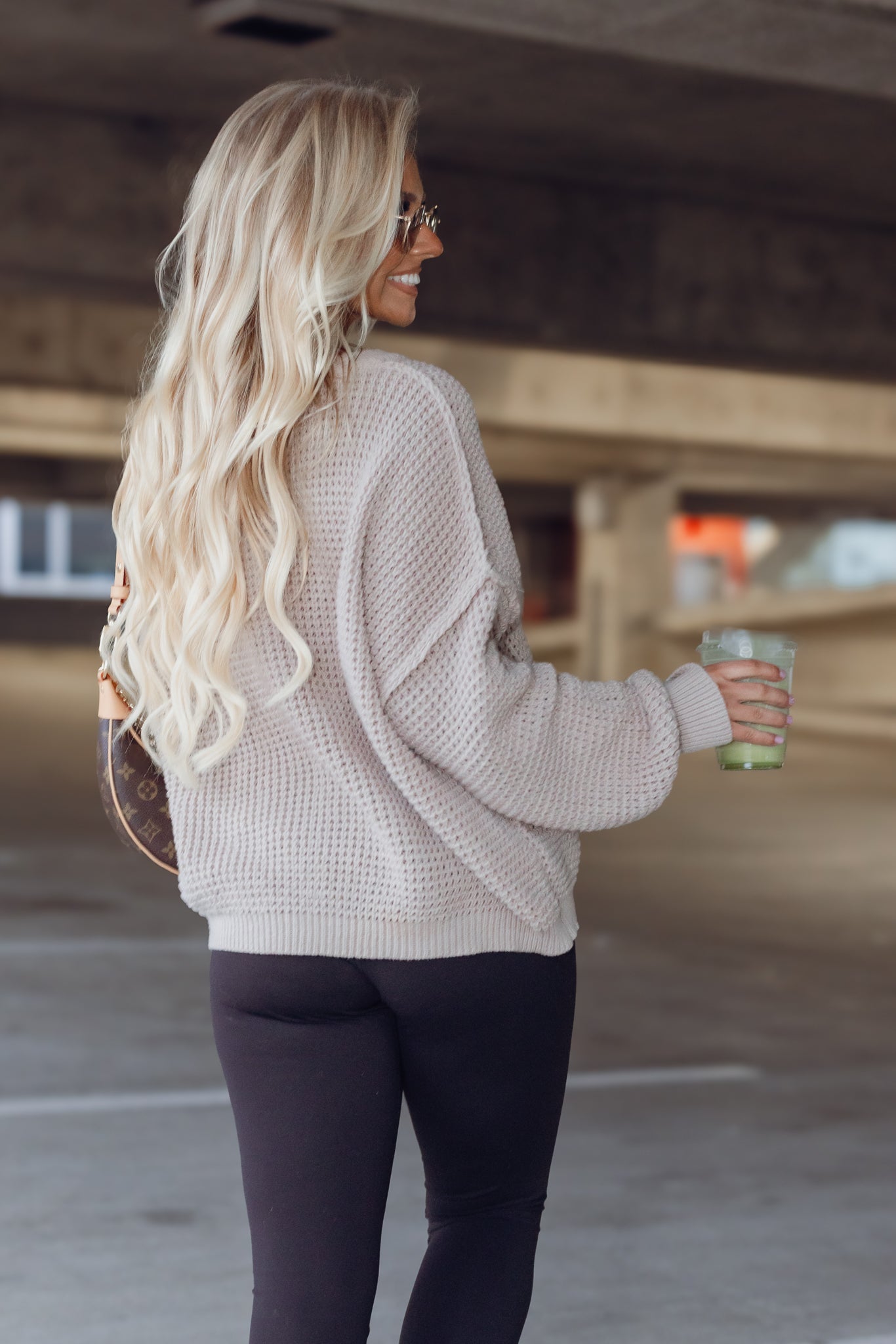 Hang Out Waffle Knit Sweater