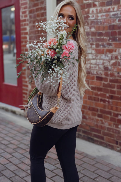 Hang Out Waffle Knit Sweater