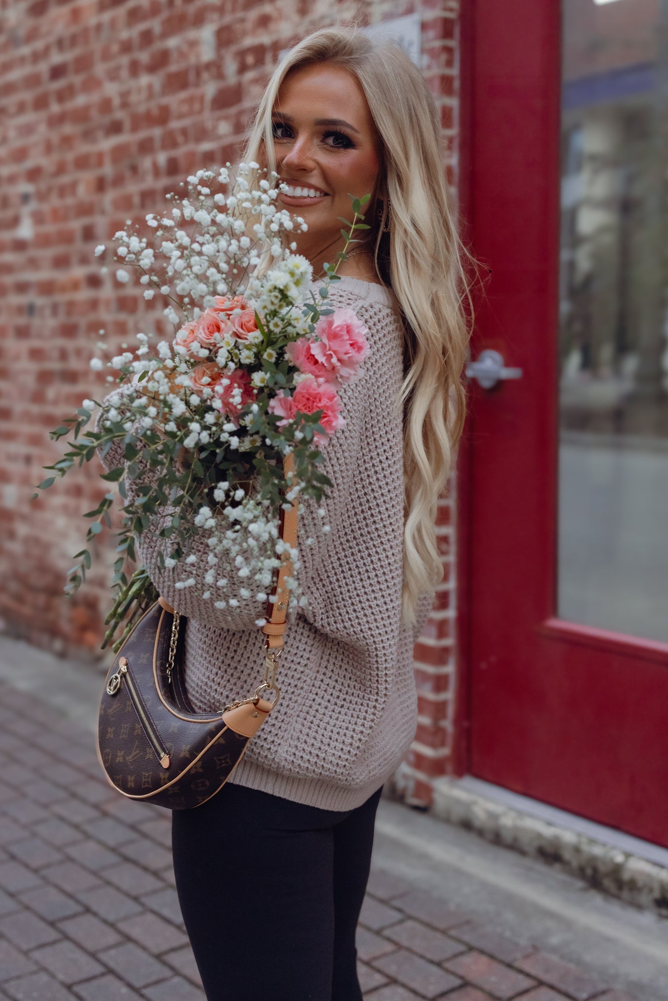 Hang Out Waffle Knit Sweater