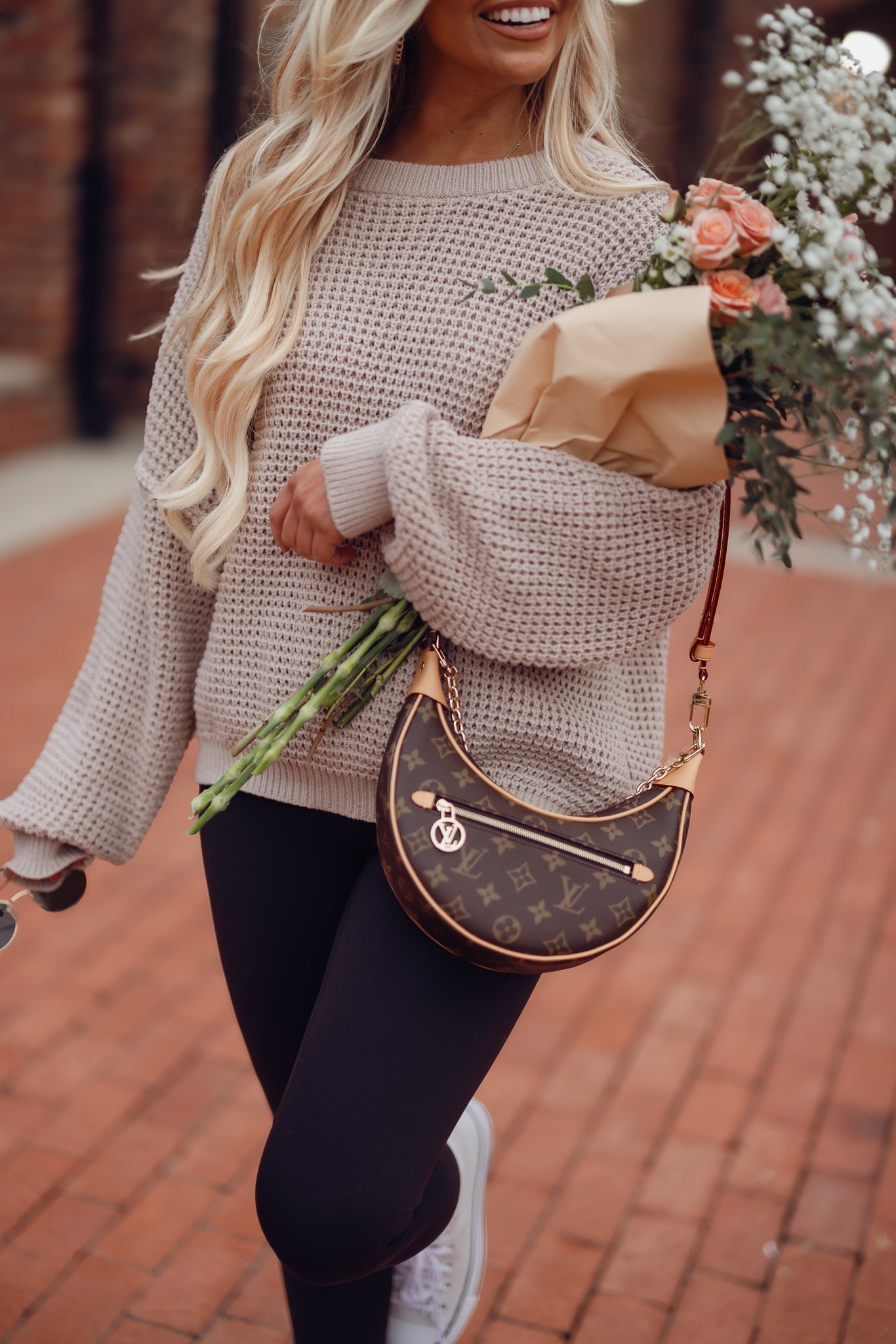 Hang Out Waffle Knit Sweater