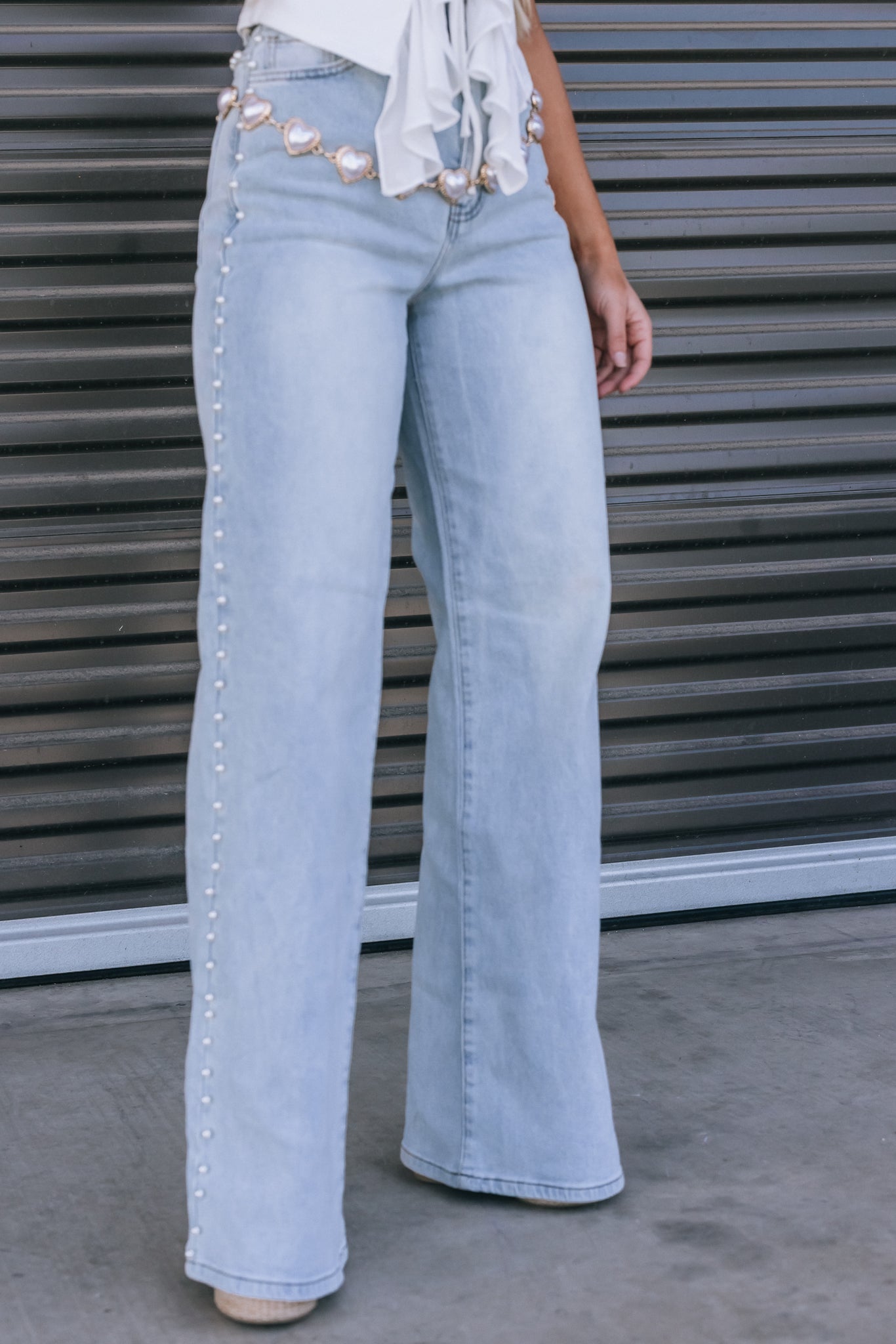 Runaway Pearl High Rise Jeans (Light Wash)