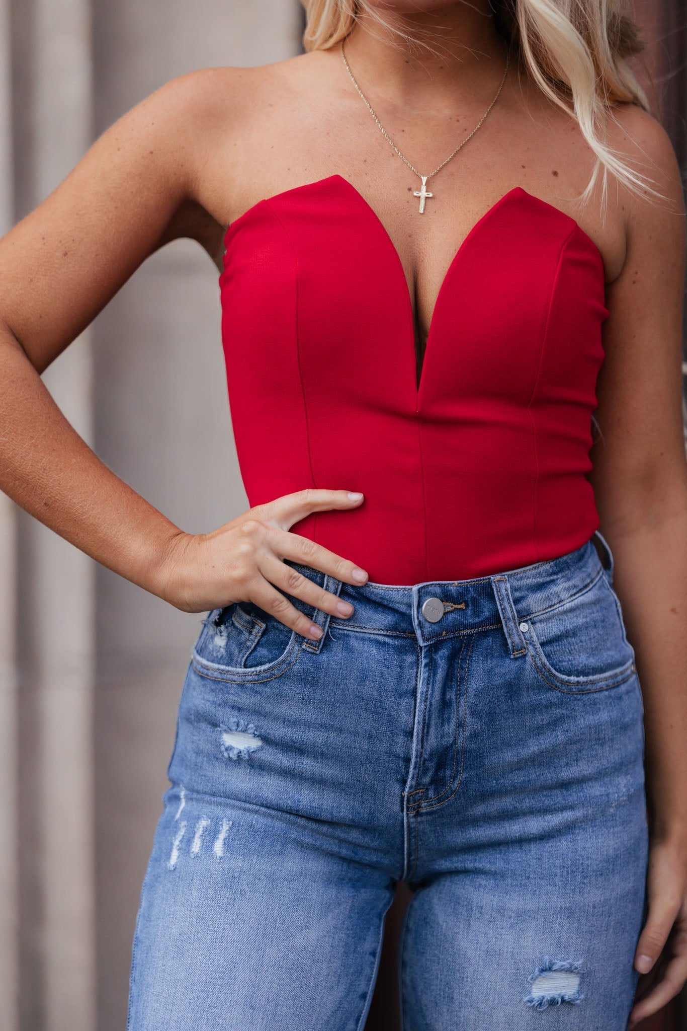 Late Nights Bodysuit (Red)