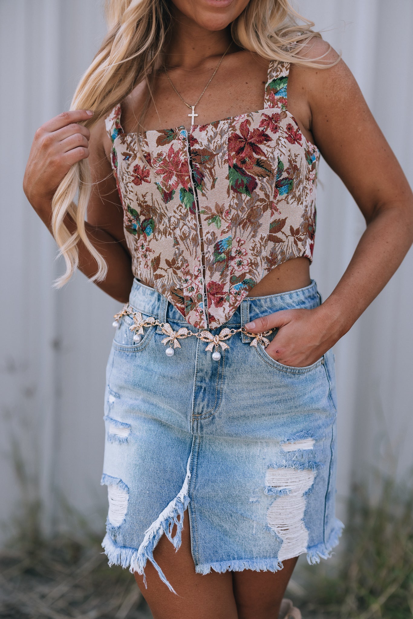 Coors Floral Corset Top