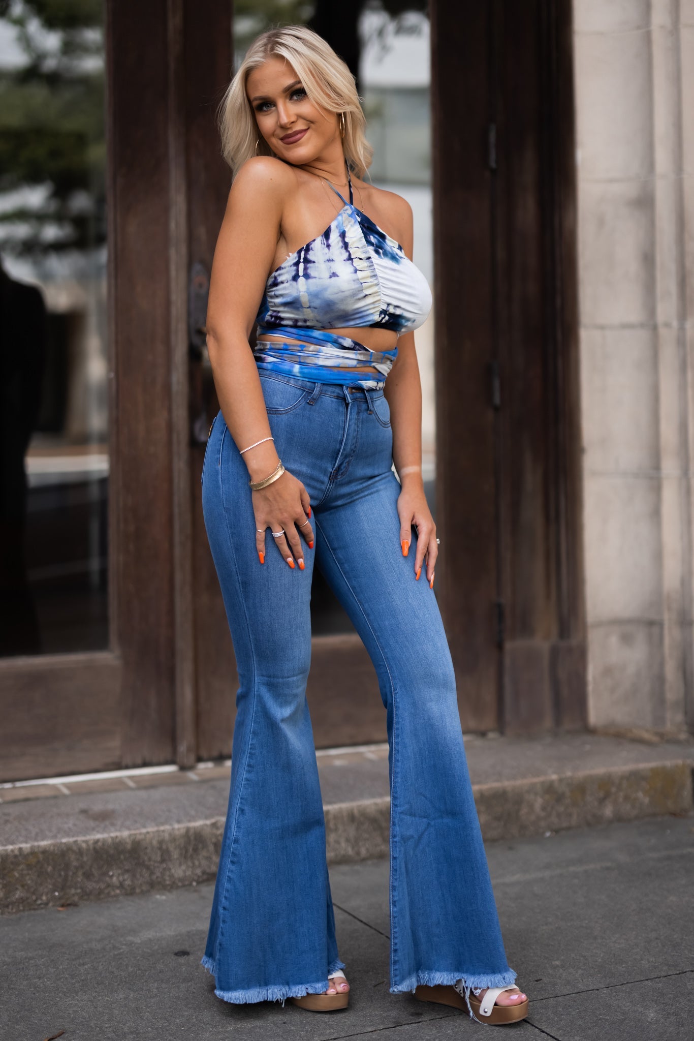 Santa Maria Halter Wrap Crop Top FINAL SALE