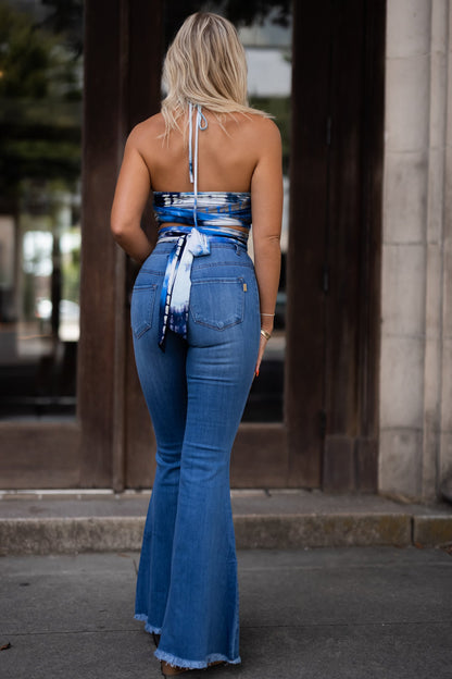 Santa Maria Halter Wrap Crop Top FINAL SALE