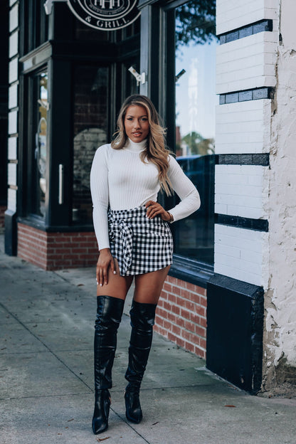 Love You More Knit Turtleneck Bodysuit (Ivory) FINAL SALE