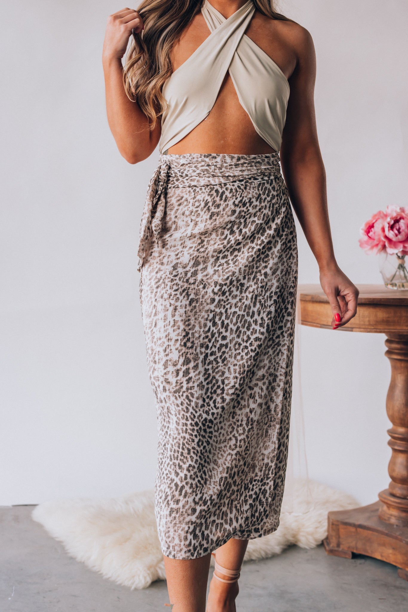 Party Animal Leopard Midi Skirt FINAL SALE