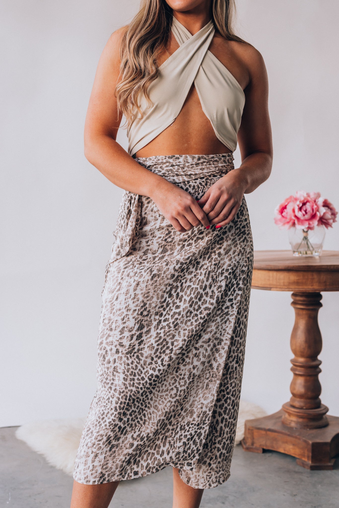 Party Animal Leopard Midi Skirt FINAL SALE