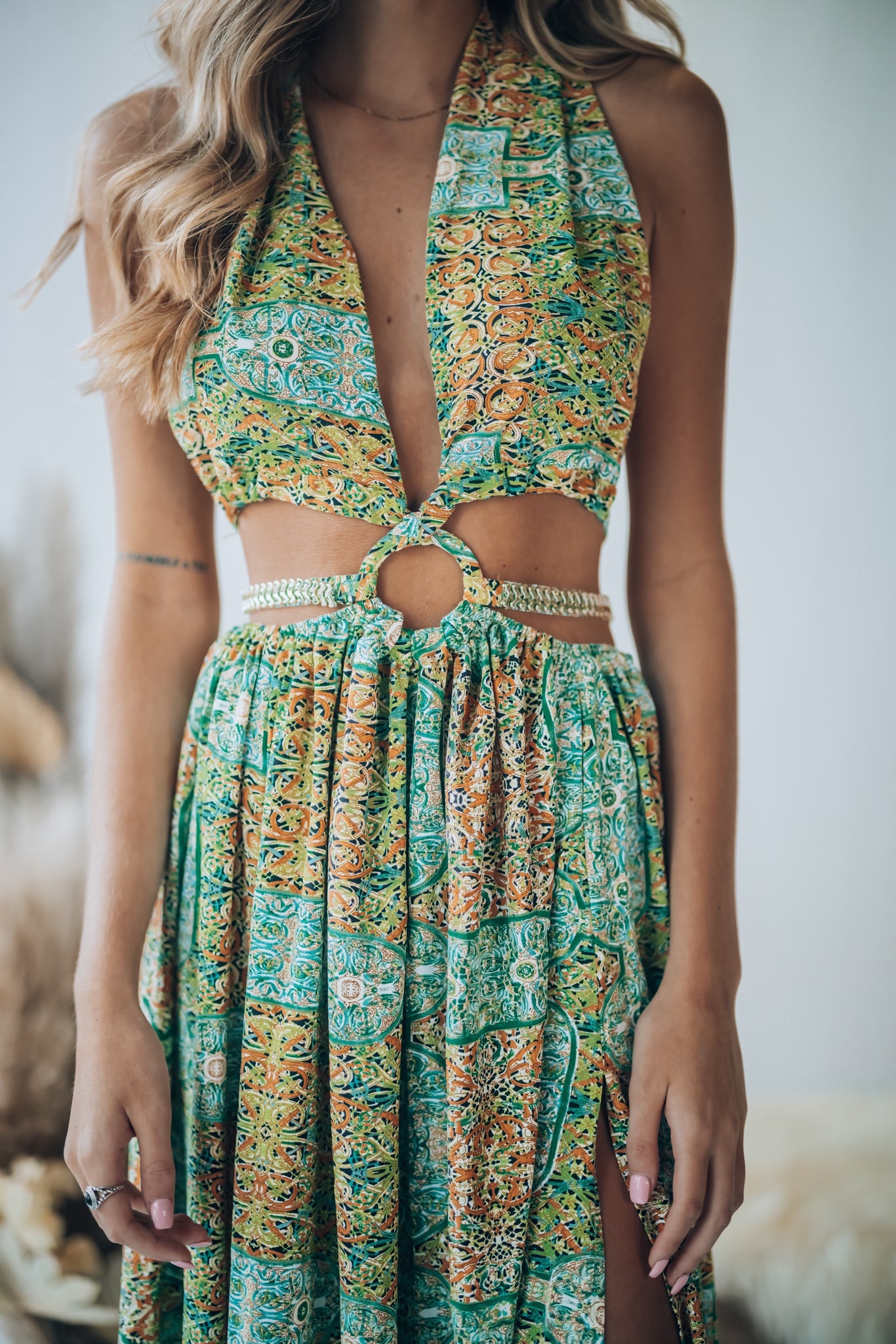 Virgin Islands Maxi Dress (Green) FINAL SALE