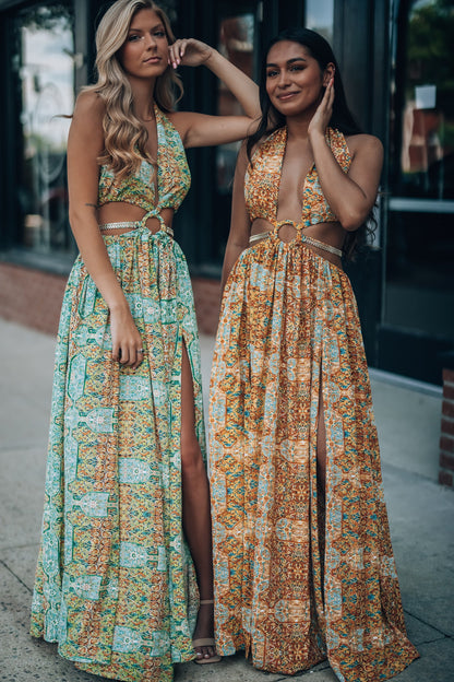 Virgin Islands Maxi Dress (Green) FINAL SALE