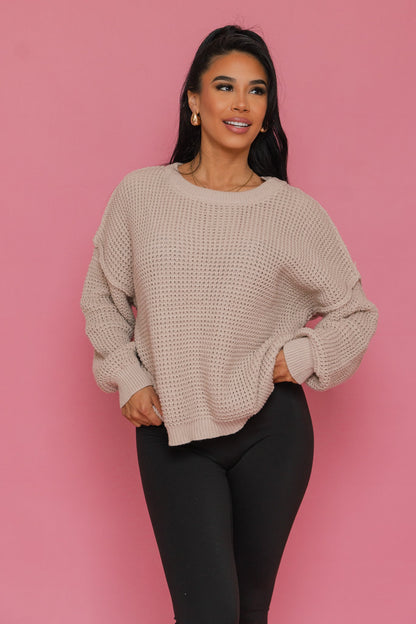 Hang Out Waffle Knit Sweater
