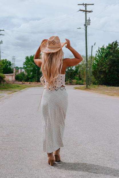 Ditsy Cowgirl Floral Midi Skirt
