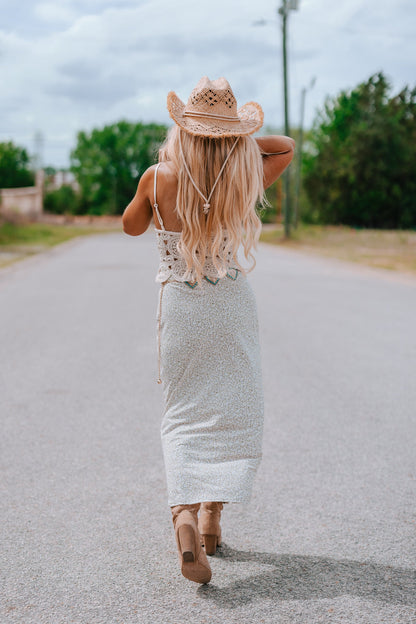Ditsy Cowgirl Floral Midi Skirt