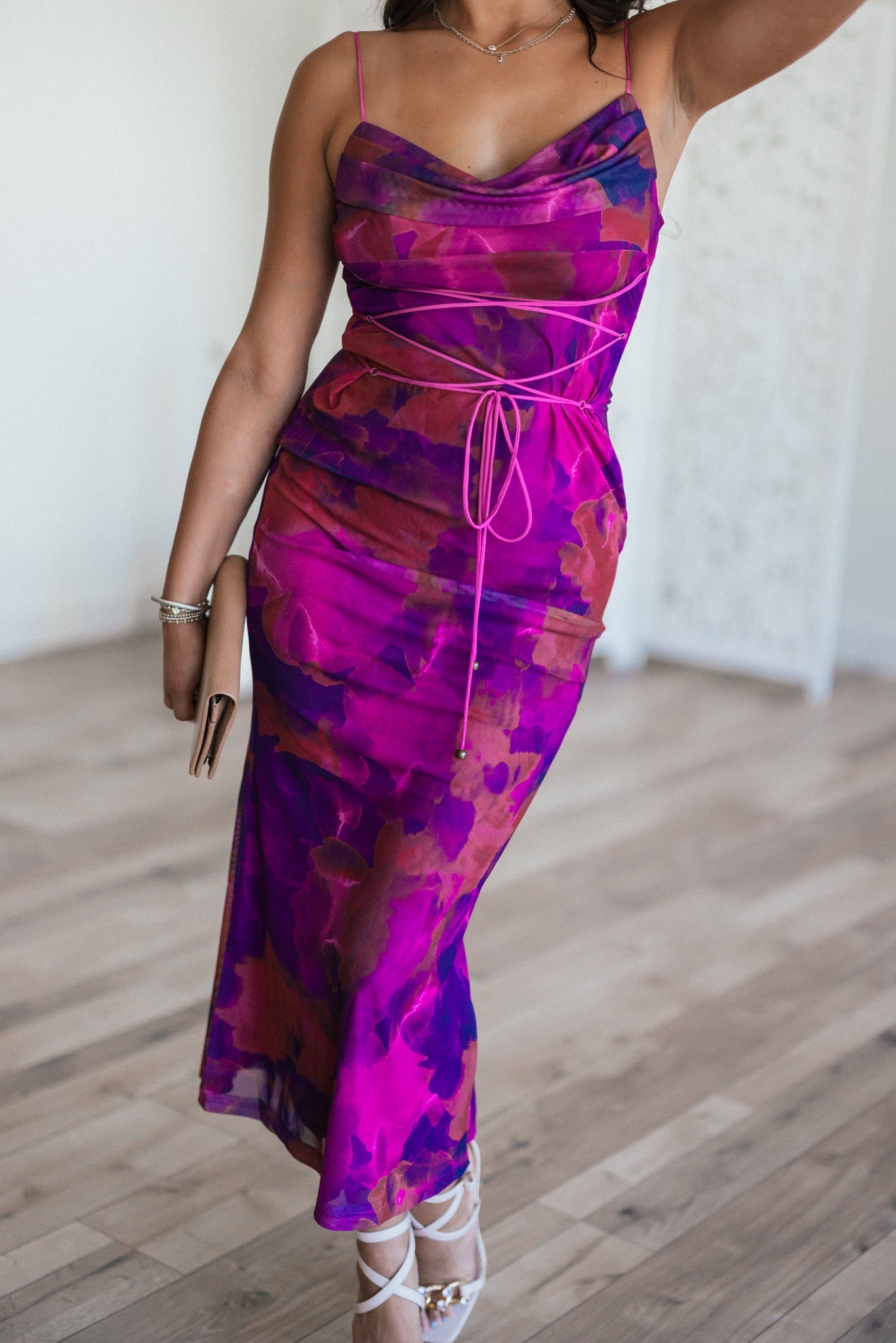 Seeing Red Floral Midi Dress FINAL SALE