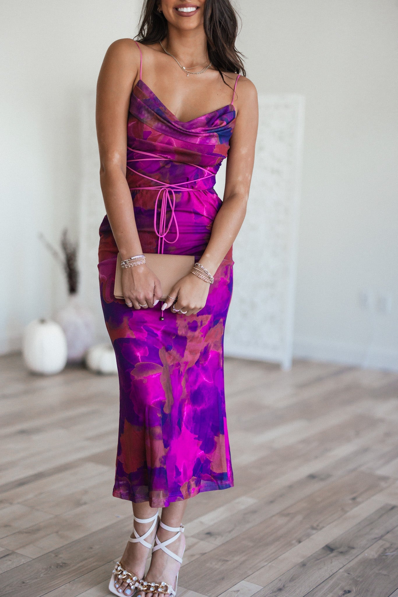 Seeing Red Floral Midi Dress FINAL SALE