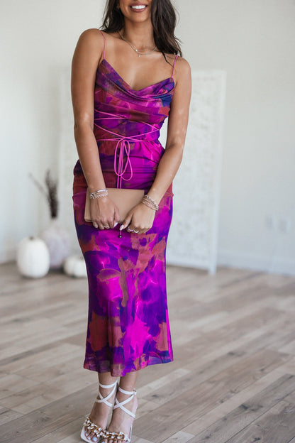 Seeing Red Floral Midi Dress FINAL SALE