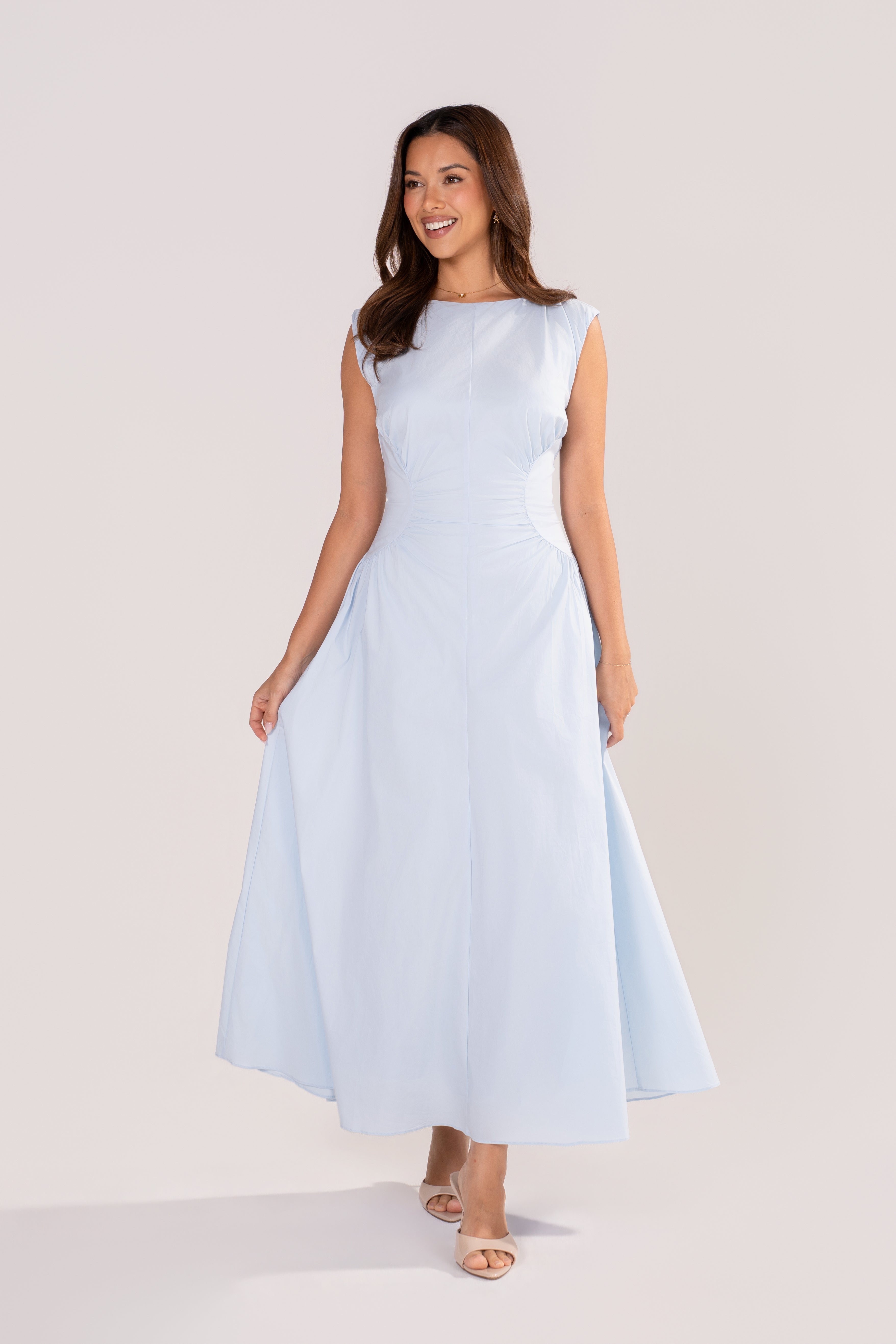 Josephine Baby Blue Classic Maxi Dress