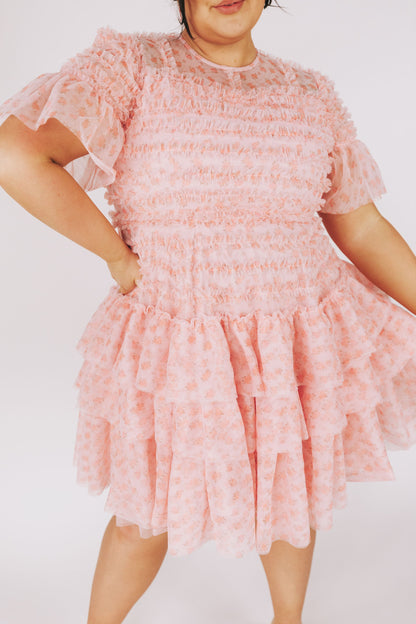 EXCLUSIVE - Cherry Blossom Ripple Dress