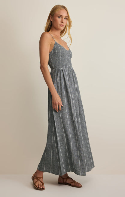 Romy Striped Linen Maxi Dress