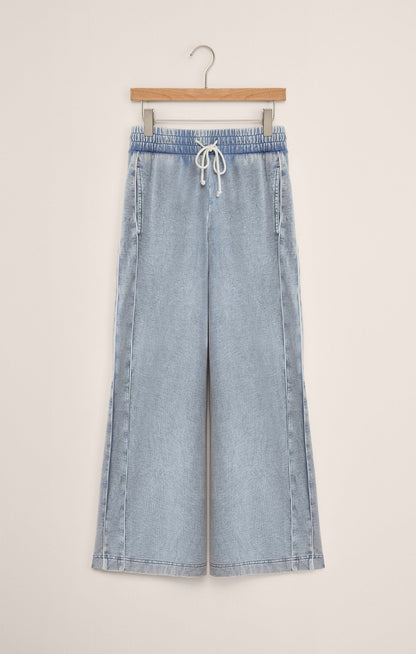 Sport Stripe Knit Denim Pant