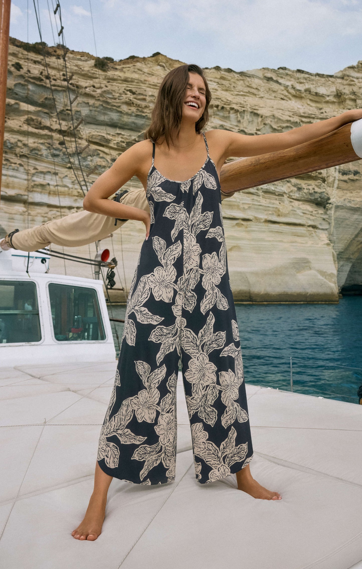 Flared Asha Floral Jumpsuit