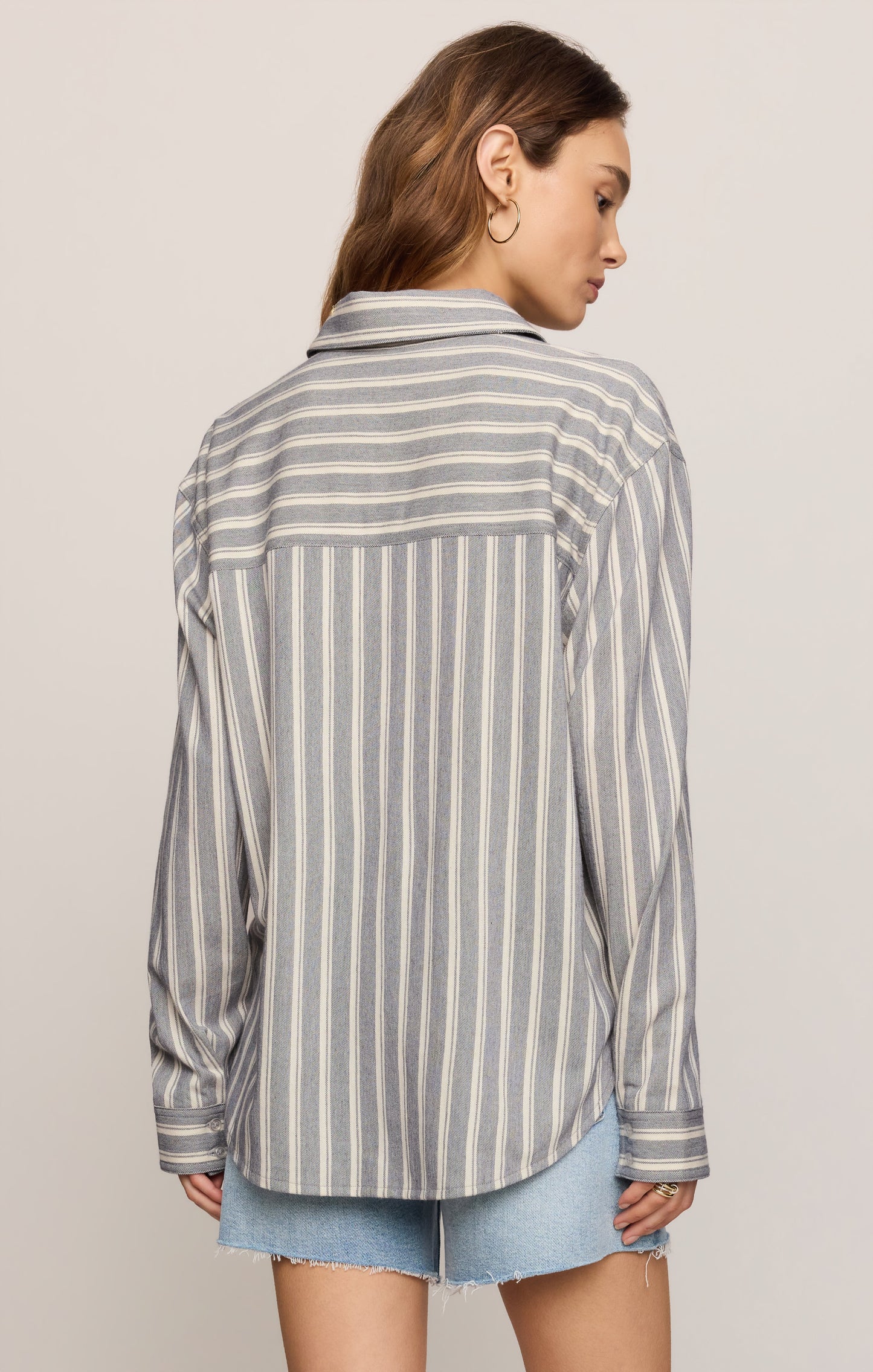 Reese Button Up Stripe Top