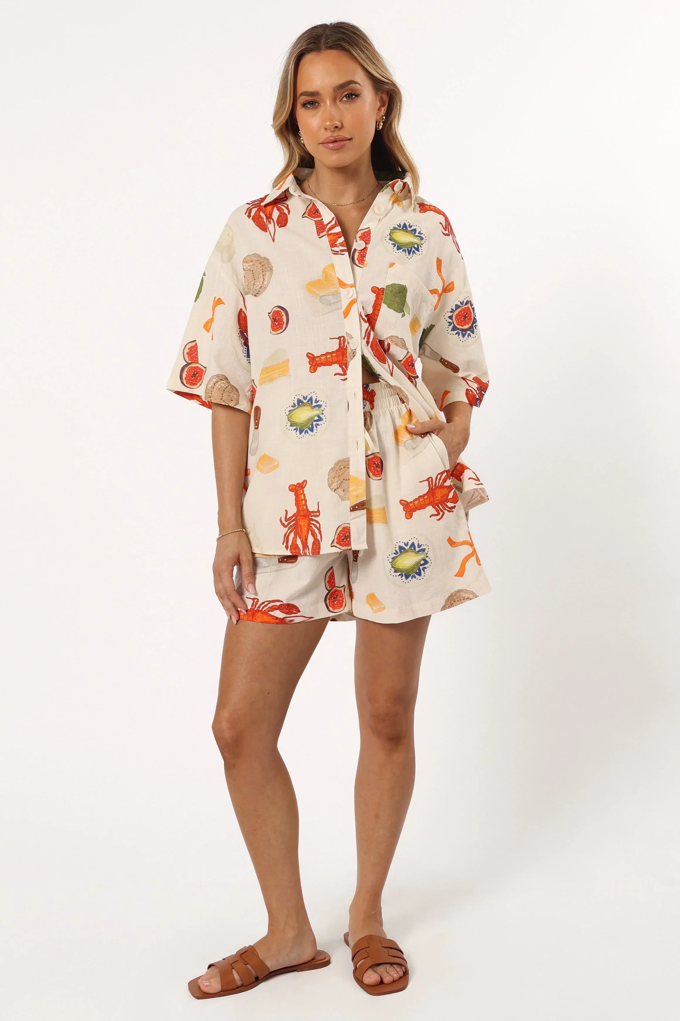 Hampton Top - Cream Multi