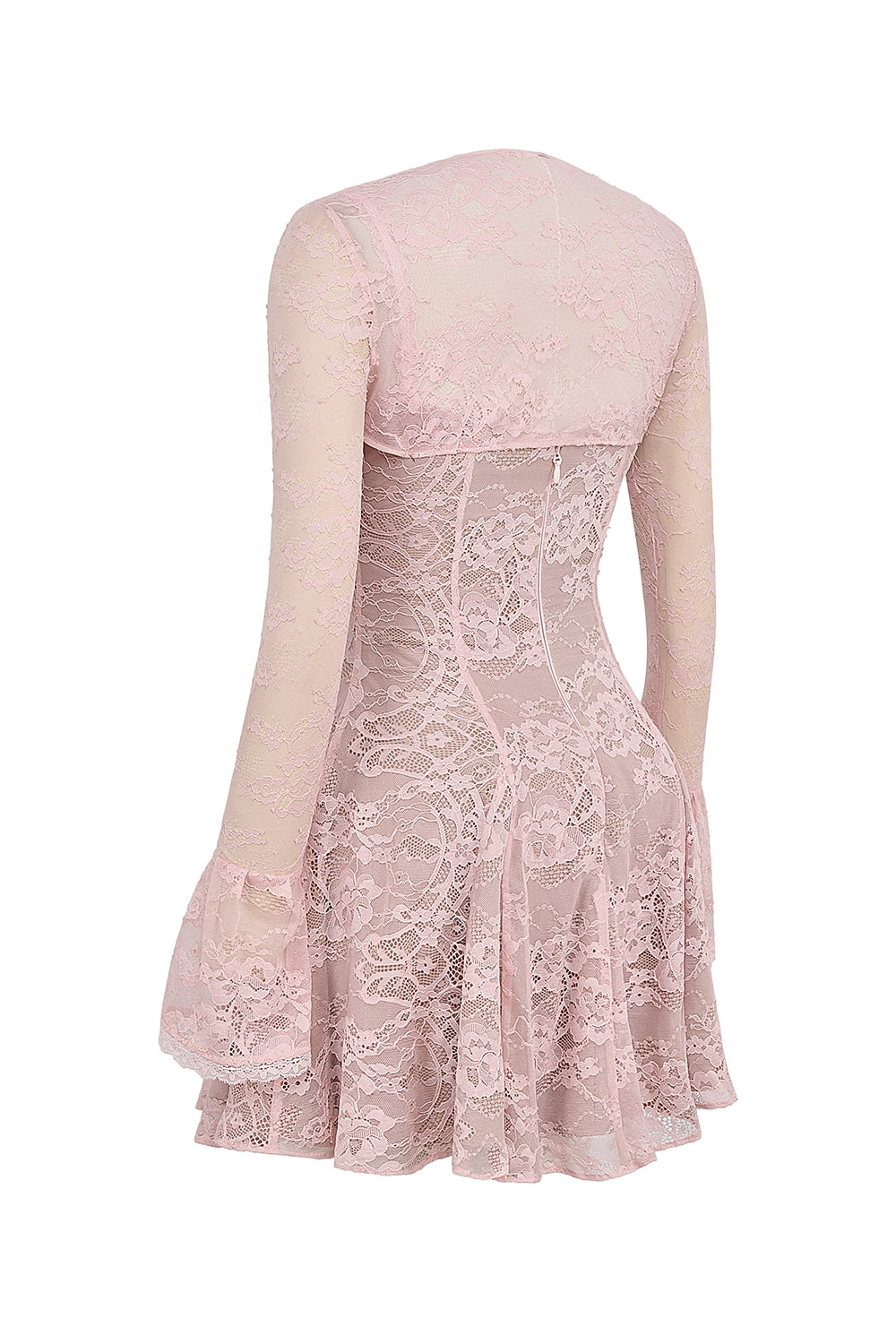 perfectly pink lace mini dress