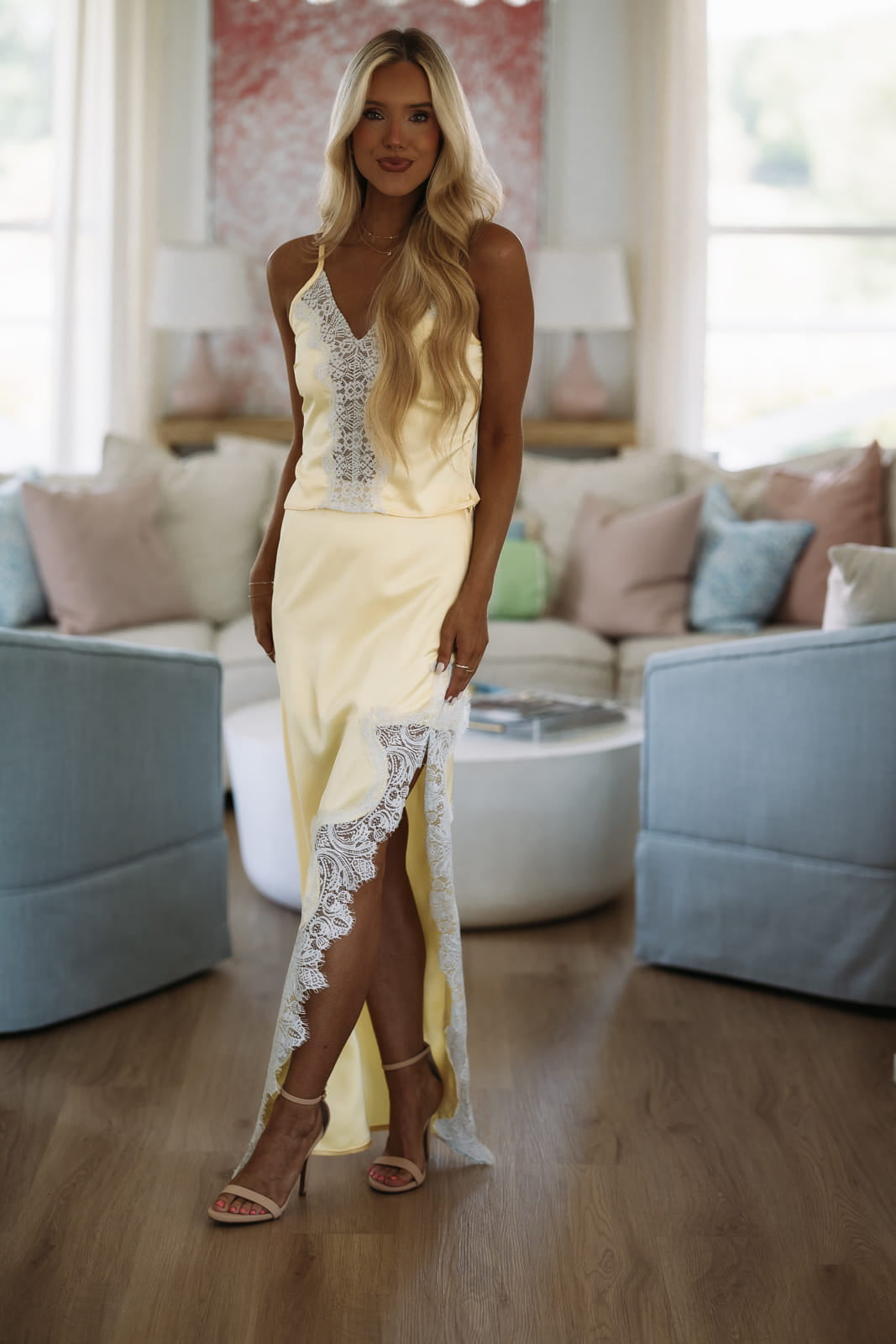 Caught Up To You Maxi Skirt - Yellow