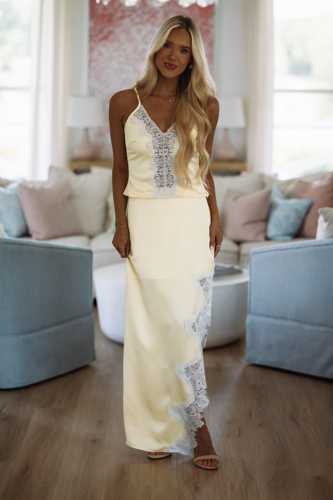 Caught Up To You Maxi Skirt - Yellow