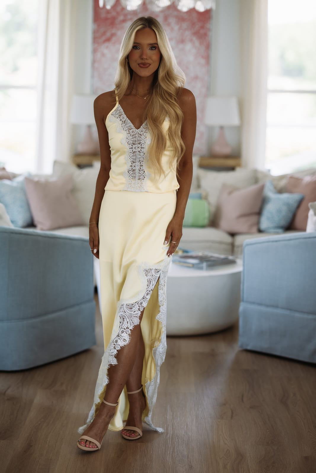 Caught Up To You Maxi Skirt - Yellow