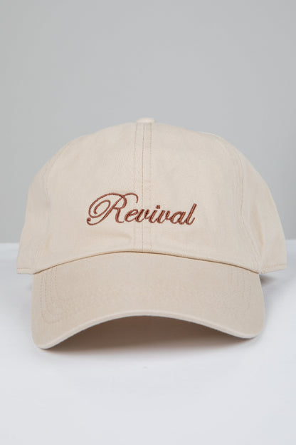 Beige Revival Script Hat