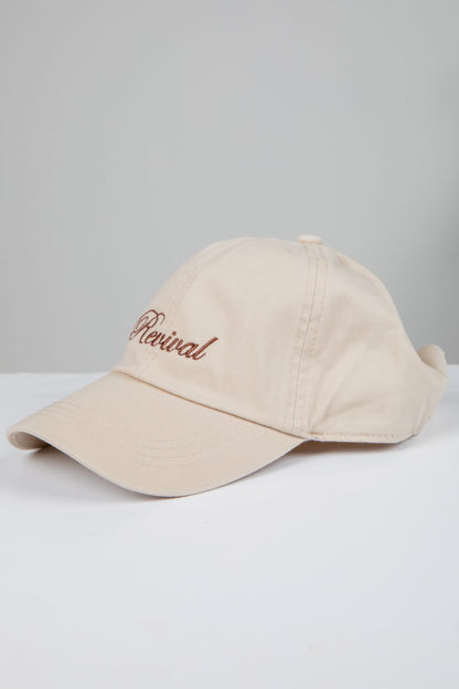 Beige Revival Script Hat