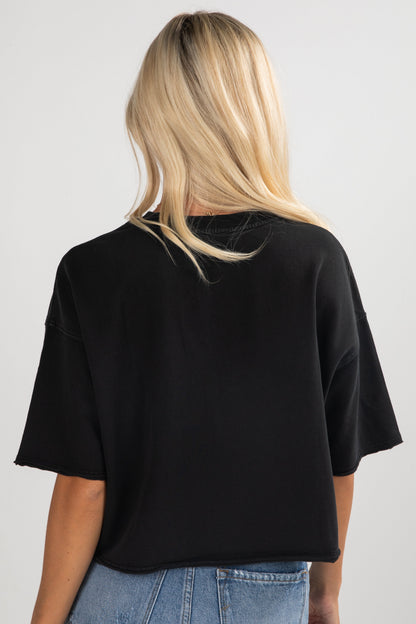 Black Georgia Tailgating Club Cropped Tee