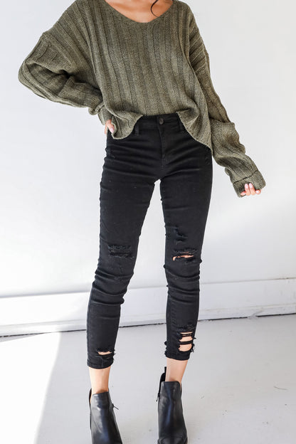 Blake Distressed Black Skinny Jeans