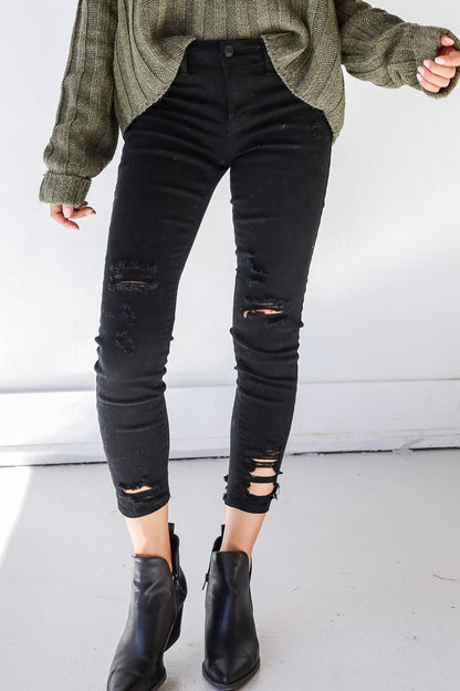 Blake Distressed Black Skinny Jeans
