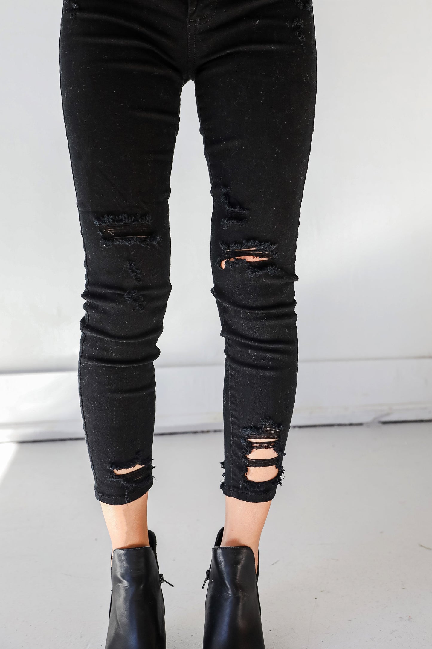 Blake Distressed Black Skinny Jeans