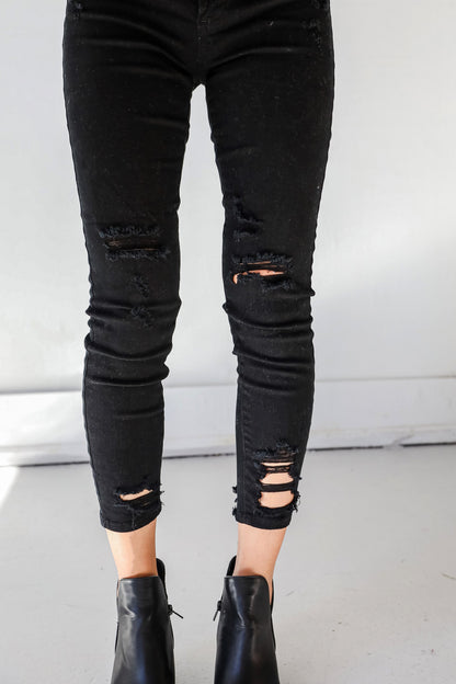 Blake Distressed Black Skinny Jeans