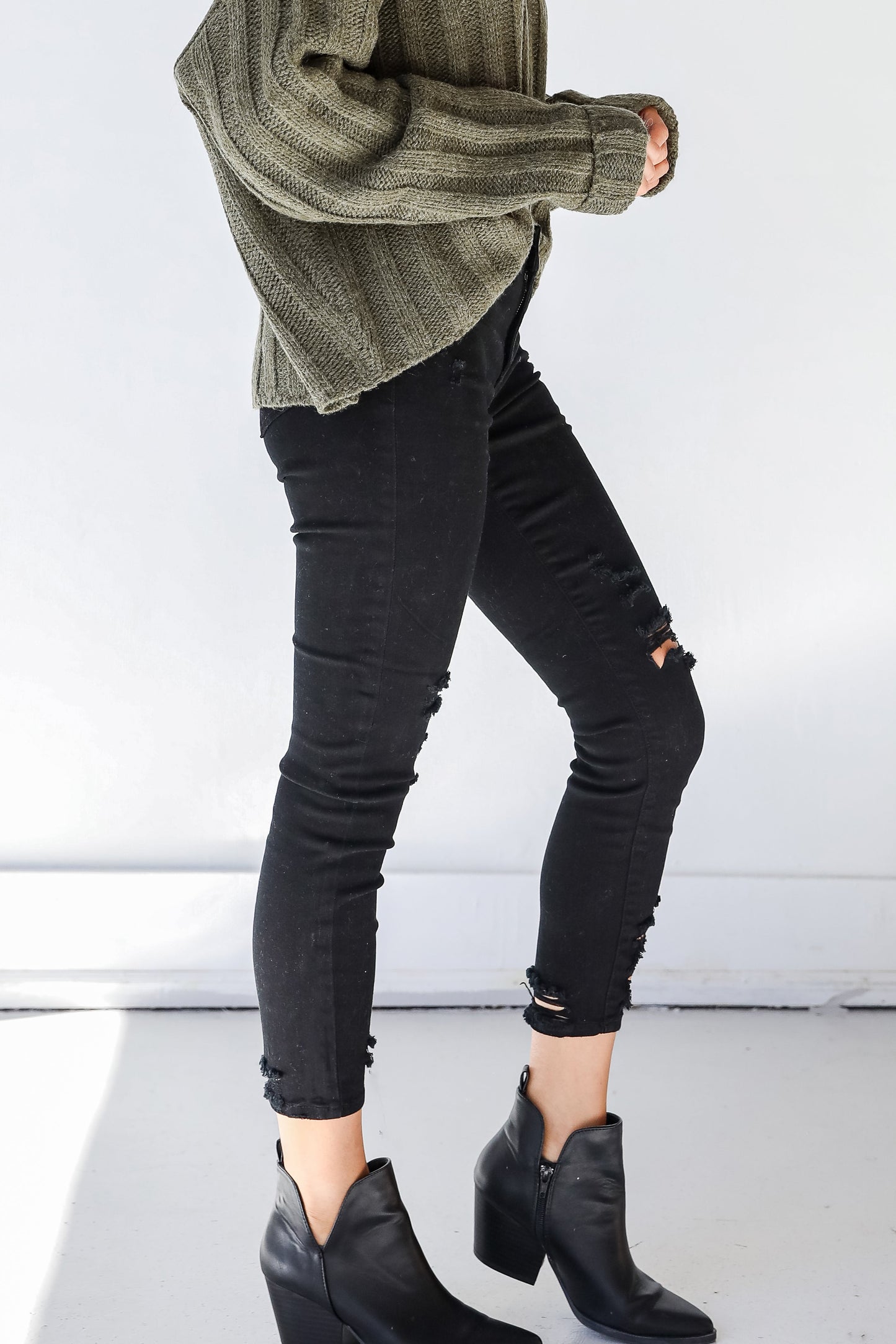 Blake Distressed Black Skinny Jeans